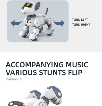 Intelligent Robot Dog - Remote Control Electronic Pet with Stunts for Kids