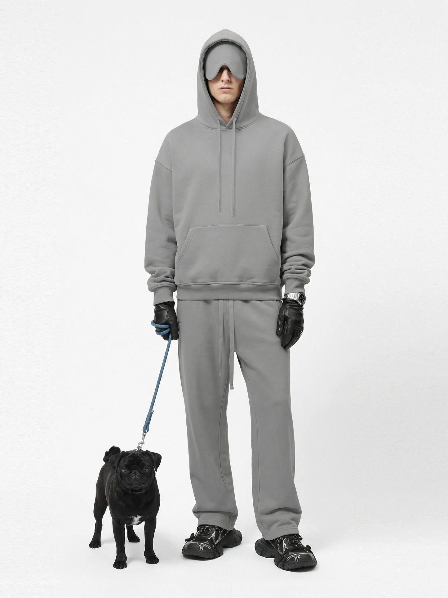 Unisex Cotton Blend Fleece Hoodie And Pants Set With Relaxed Fit And Soft Texture
