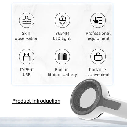 Skin Analyzer Skin Examination Beauty Test Medical Wood's Lamp Dermoscope Medical Woods Lamp Skin Analysis Vitiligo Detector
