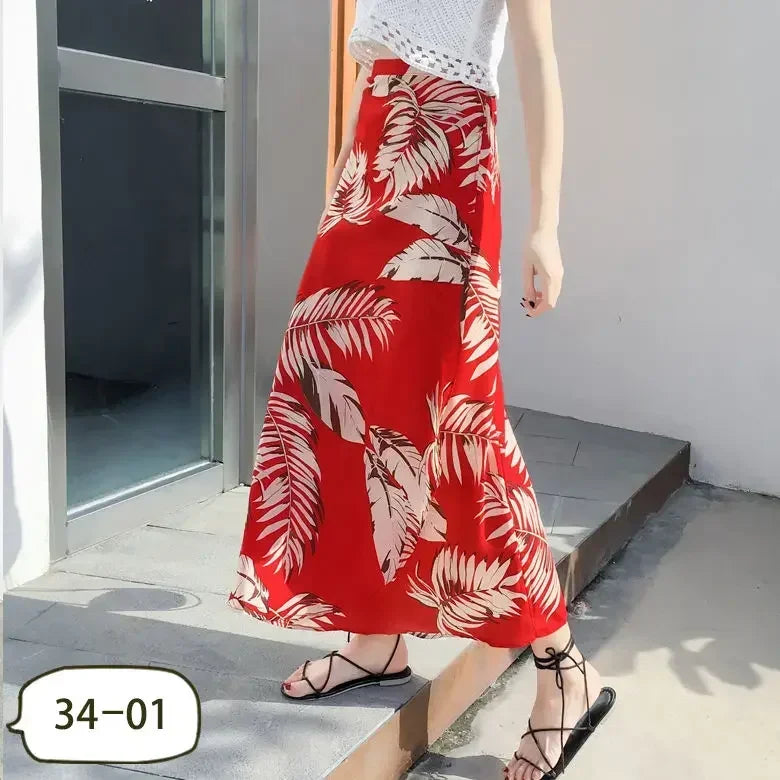 Women's Linen Skirt Wrap With High Waist A-Line Midi Silhouette And Lightweight Draping