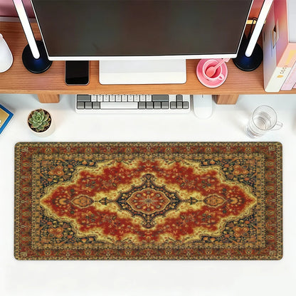Persian carpet-pattern desk mat and mouse pad