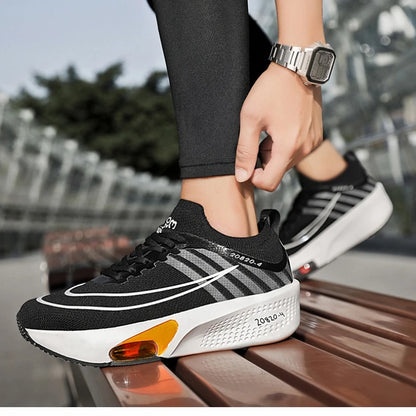 Breathable Sneakers for Marathon Training Cushioned Insole Nonslip Grip
