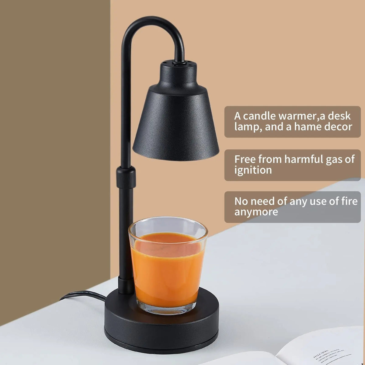 Wax-melting lamp with timer and dimmer