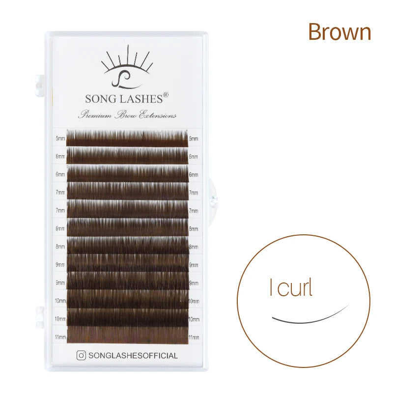 Brow Lashes I Eyebrow Extensions 12 Lines Per Piece Material Various Colors Soft and Resemble to Human Hairs