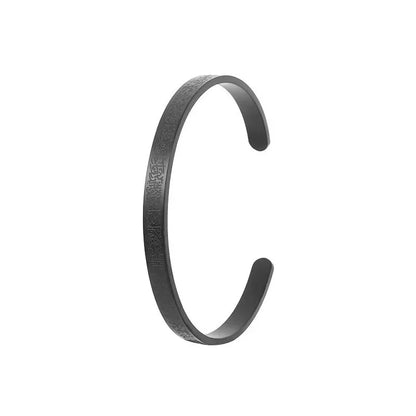 Charm Luxury Islamic Ayatul Kursi Cuff Bracelet for Men Women Stainless Steel Designe Muslim Amulet Bangle Jewelry Accessories
