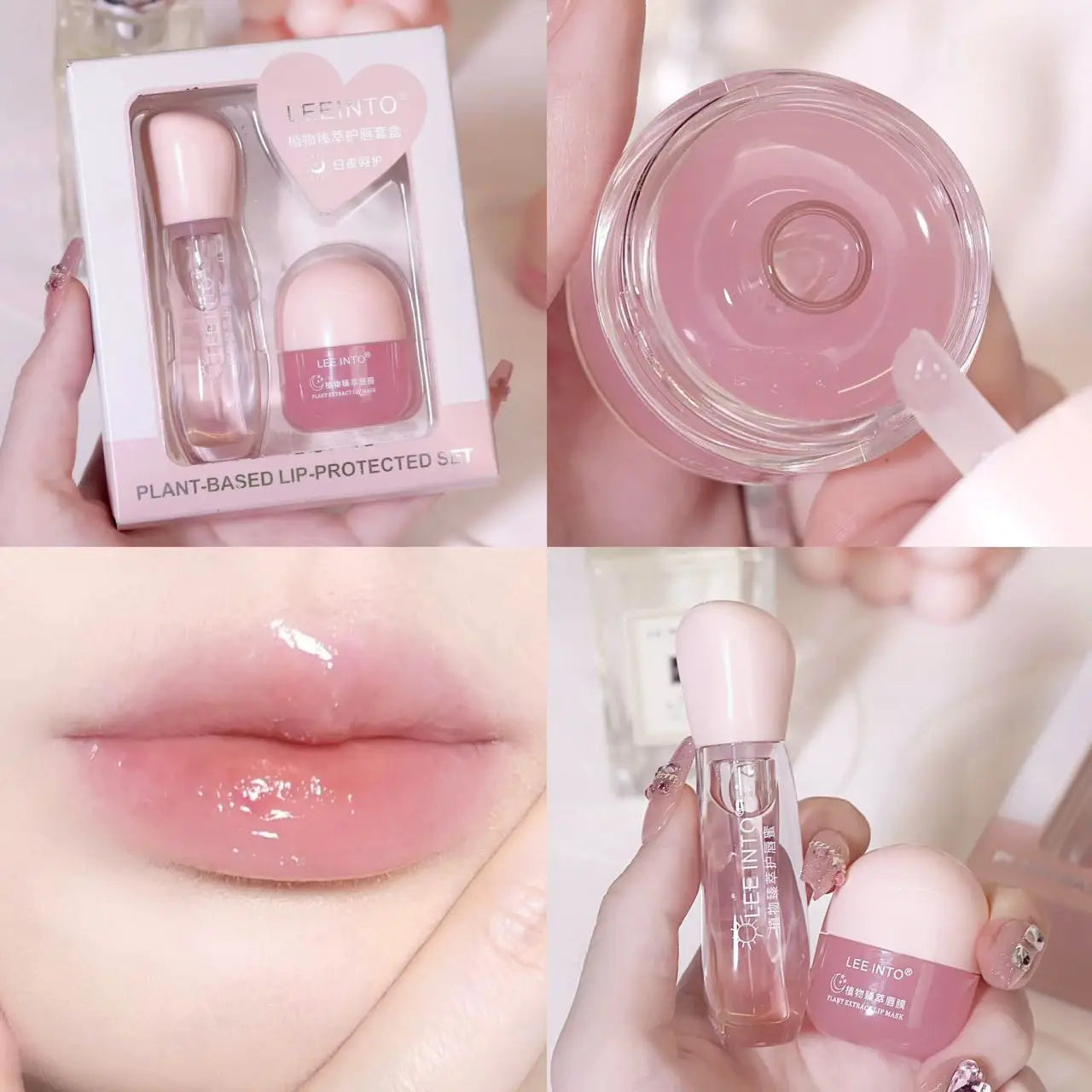 Hydrating Lip Balm Duo with Plant Extracts for Delicate Lips All Day