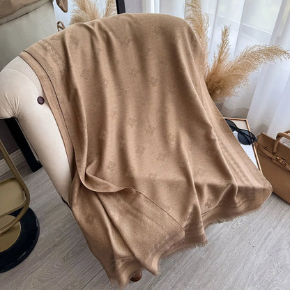 Golden Thread Shawl Lightweight Draping for Resort Wear