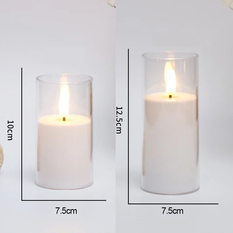 Flameless Candle Set with Remote Timer for Weddings and Parties