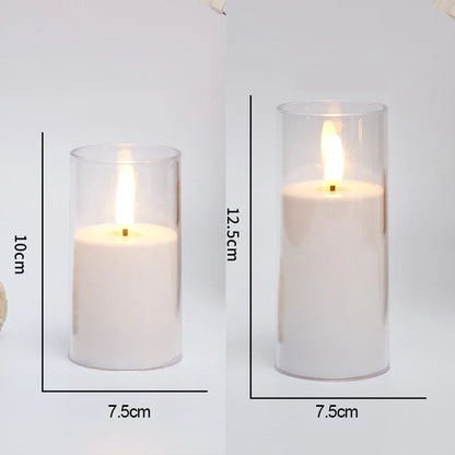 Flameless Candle Set with Remote Timer for Weddings and Parties