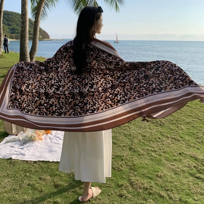 Women's printed beach sarong wrap scarf and sun cover