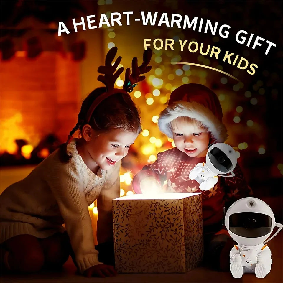White astronaut-shaped LED home decor lamp with adjustable brightness for kids' rooms or holiday gift giving.