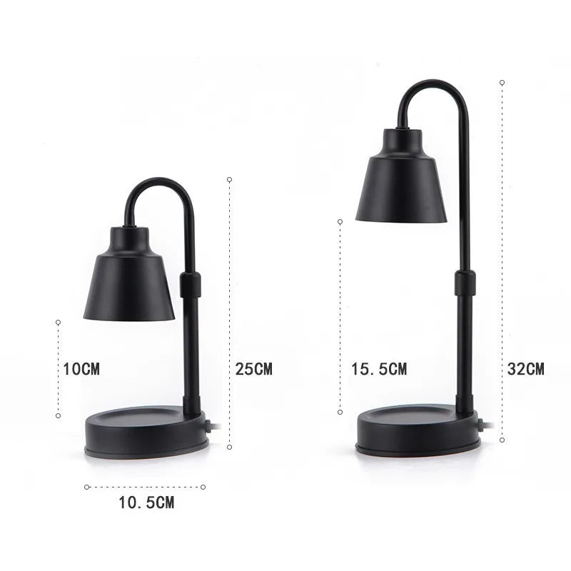 Wax-melting lamp with timer and dimmer