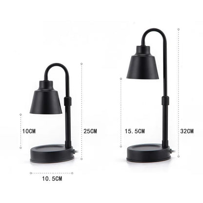 Wax-melting lamp with timer and dimmer