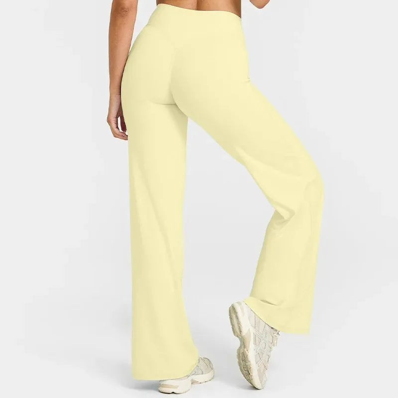 Yoga Pants Mid Rise Straight Leg Fit Second Skin Feel