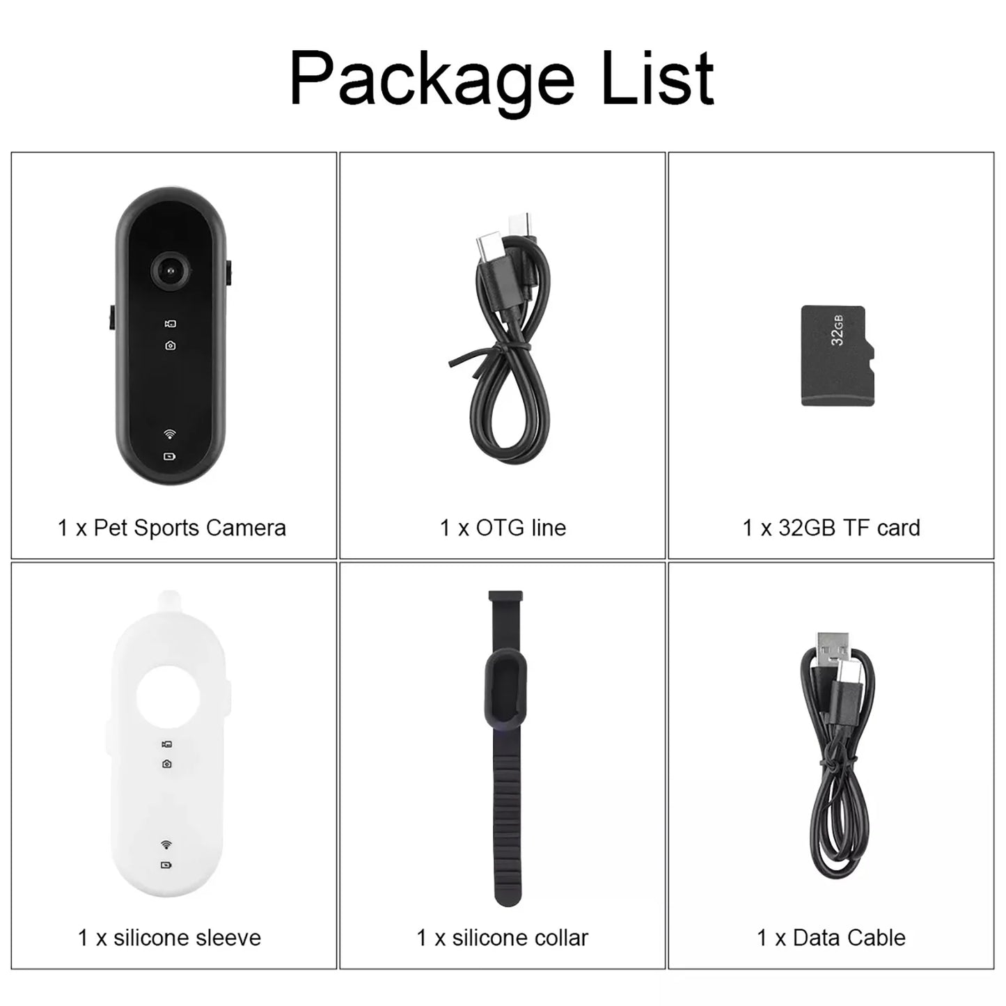 2-in-1 Pet Camera Collar - The ultimate fusion of pet POV and home security. Wireless Pet Dog Cat Collar Camera 120 Degree Wide Angle Pet Sports Action Camera Monitor For Video Records Indoor Outdoor 32GB