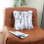 Natural Fur Patchwork Cushion Cover for Sofa, Genuine Rabbit Fur Cushion Cover, Home Decoration