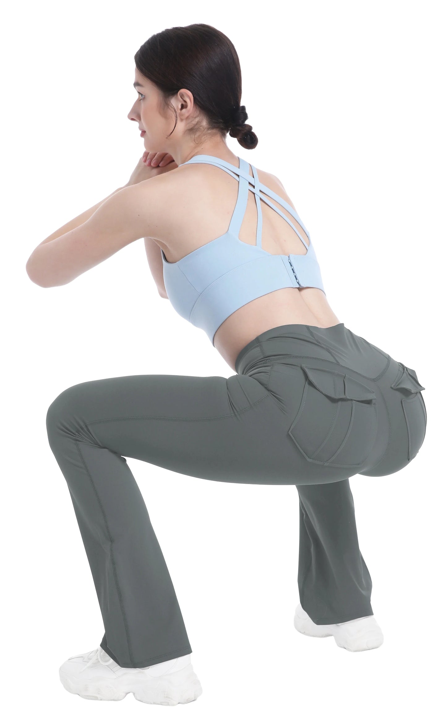 High-Waist Leggings With Cargo Pockets For Yoga And Gym Workouts For All Day Support