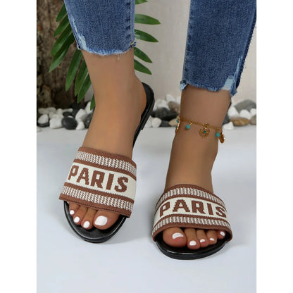 Soft Womens Summer Slippers With Cushioned Insole Flat Heel