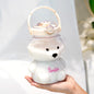 Insulated Teddy Bear Water Bottle 1000ml With Straw And Strap