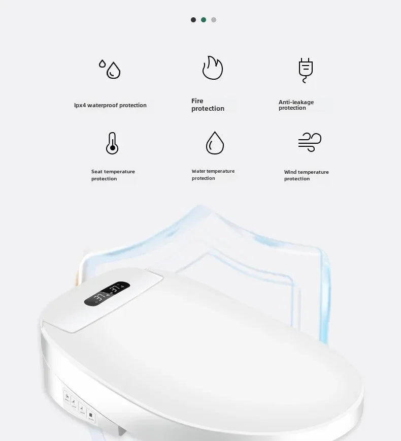 Smart Bidet Seat with Temperature Controlled Water and Drying
