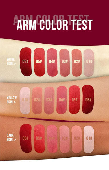 3 PCS Matte Ink Liquid Lipstick Long Lasting Velvet Nude Lip Gloss Non-stick Cup Waterproof Lips Tint Waterproof Make Up