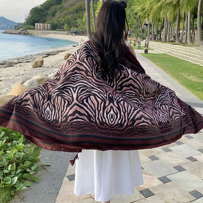 Women's printed beach sarong wrap scarf and sun cover