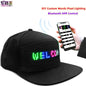 Led Luminous Advertising Hat DIY Custom Words Pixel Lighting Rechargeable Bluetooth APP Control Scrolling Message Flexible Cap