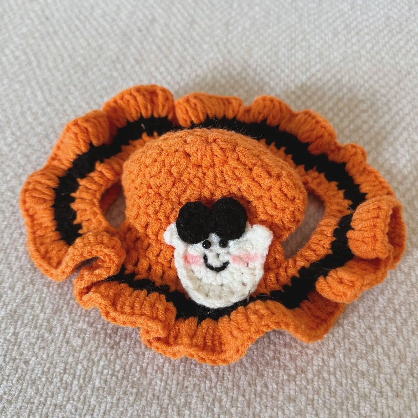 Soft Hat Hand-Crocheted with Elastic Fit for Cats Photo Prop