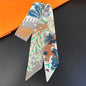 NEW 2026 Long Scarf for Women Narrow Ribbon Headband Female Neckerchief Handle Bag Band Bandana Hair Tie Accessories