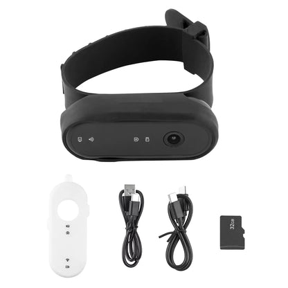 2-in-1 Pet Camera Collar - The ultimate fusion of pet POV and home security. Wireless Pet Dog Cat Collar Camera 120 Degree Wide Angle Pet Sports Action Camera Monitor For Video Records Indoor Outdoor 32GB