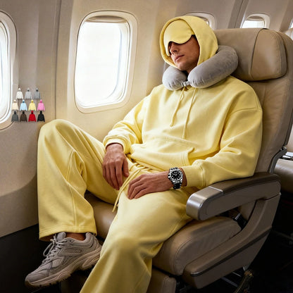 Unisex Hoodie with Travel Mask Regular Fit for casual and travelling