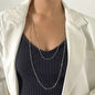 Minimalist Necklace Y Shaped Collarbone Double Layer for Daily Wear