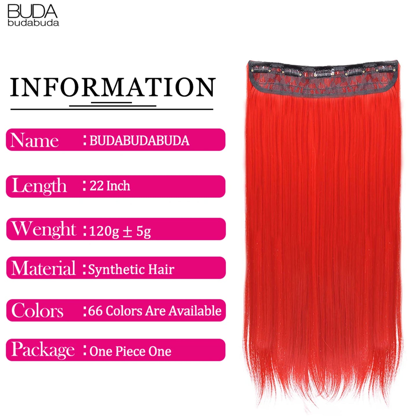 Long Clip In Hair Extensions for Length and Volume 22 Inch