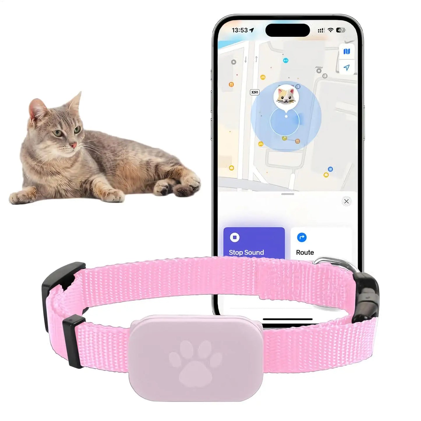 GPS Pet Collar Real Time Indoor and Outdoor Tracking for iOS