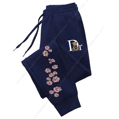 Soft Joggers with Bear Graphic Fleece-Lined for All Day Warmth