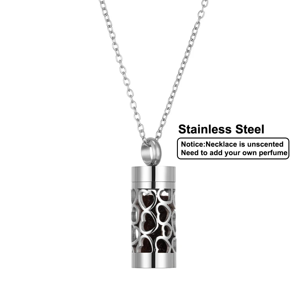 Women’s Stainless Steel Aromatherapy Diffuser Necklace For Essential Oils