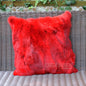 Natural Fur Patchwork Cushion Cover for Sofa, Genuine Rabbit Fur Cushion Cover, Home Decoration