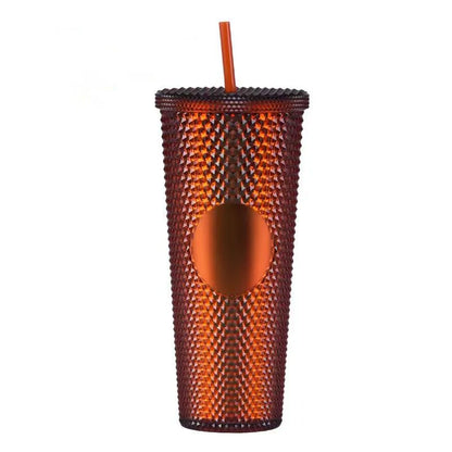 2026 Luxury Diamond Cold Cup Tumbler with Straw | Double Wall Iced Coffee Cup | Starbucks-Style Reusable Cup