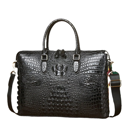 2025 New alligator Laptop Bags Cow Genuine Leather Men's Briefcase Luxury Brand Male Handbags Men Messenger 14 Inch Computer Bag