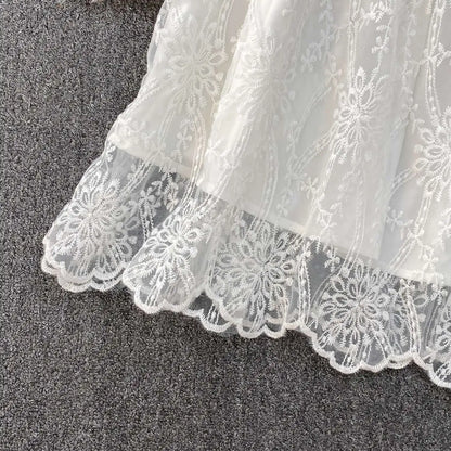 Designer Runway Lace Blazer Dress – Luxury Embroidered Long Gown for Elegant Evenings