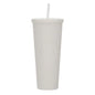 2026 Luxury Diamond Cold Cup Tumbler with Straw | Double Wall Iced Coffee Cup | Starbucks-Style Reusable Cup