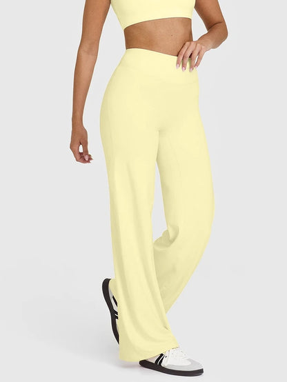 Yoga Pants Mid Rise Straight Leg Fit Second Skin Feel