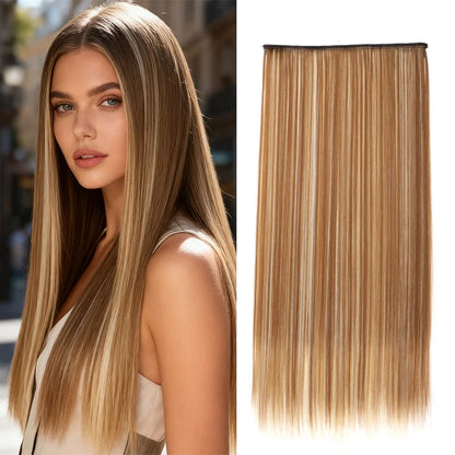Natural-Looking Clip-In Hair Extensions with Five-Clip Weft for Volume