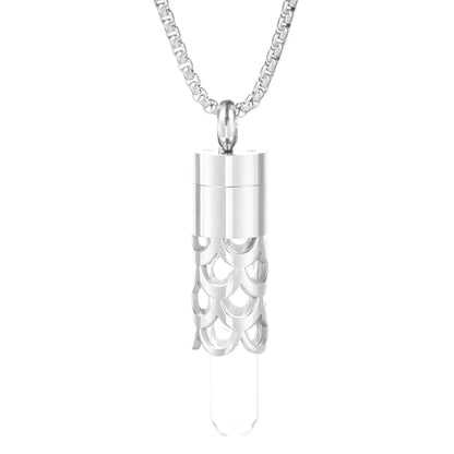 Women’s Diffuser Necklace Stainless Steel Bottle Oil Storage