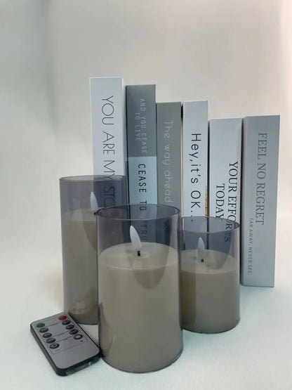 Flameless Candle Set with Remote Timer for Weddings and Parties
