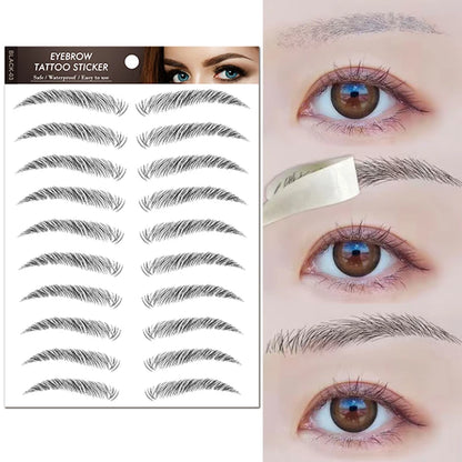 Women’s 6D Eyebrow Tattoos Stickers Waterproof Long Lasting Hair Like Brows