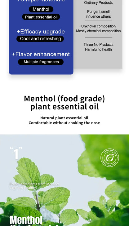 6 Scents Natural Nasal Inhaler Stick, Essential Oil Aromatherapy for Energy, Focus, Stress Relief & Nasal Congestion