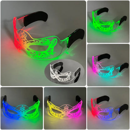Gifts & Novelty LED festival glasses with glowing etched patterns and crystal bead illumination