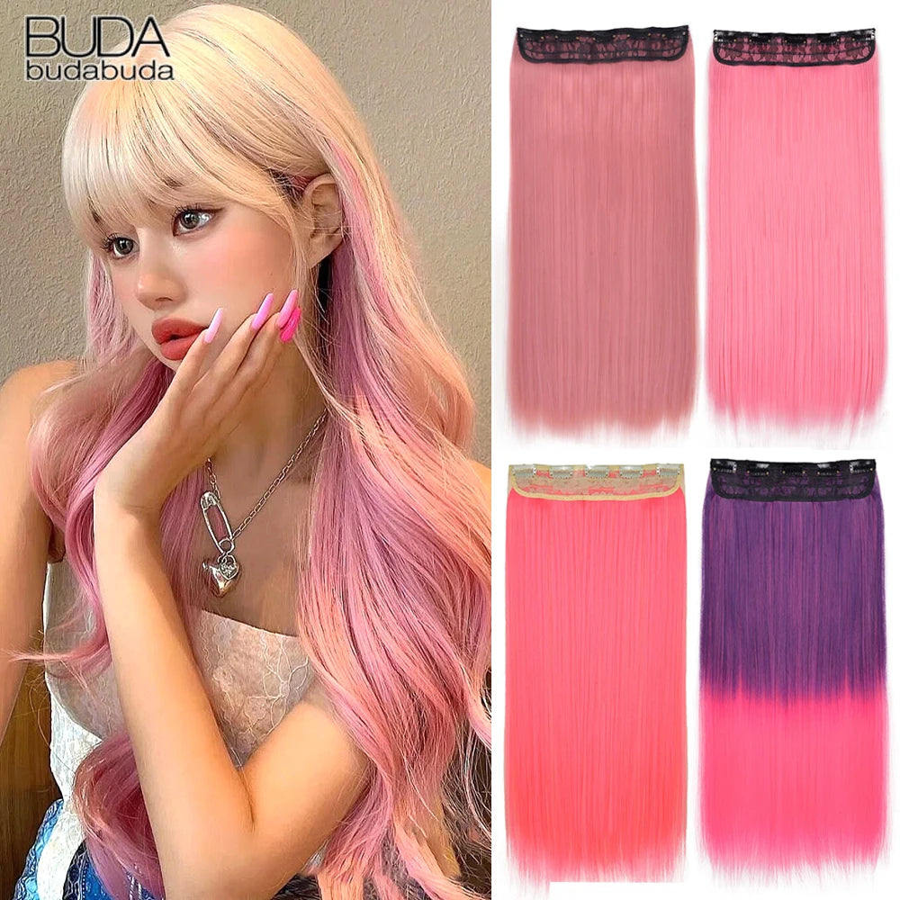 Long Clip In Hair Extensions for Length and Volume 22 Inch