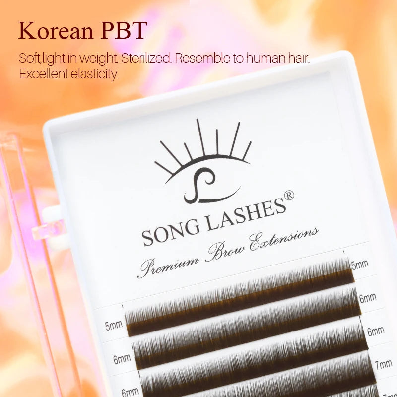 Brow Lashes I Eyebrow Extensions 12 Lines Per Piece Material Various Colors Soft and Resemble to Human Hairs